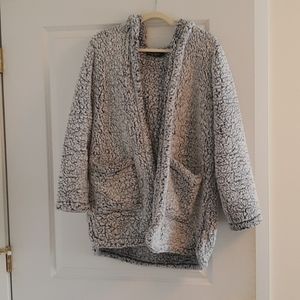 Knapp Studio Fluffy Cardigan with Hood and Pockets